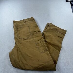 Dovetail Workwear Pants Womens 22 Brown Britt Utility Canvas Carpenter Work
